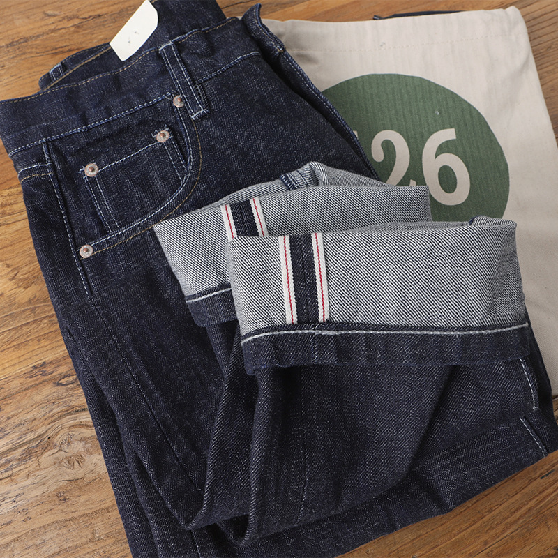 Levis Jeans 501 - Amekaji 100% katoenen heren rood witte