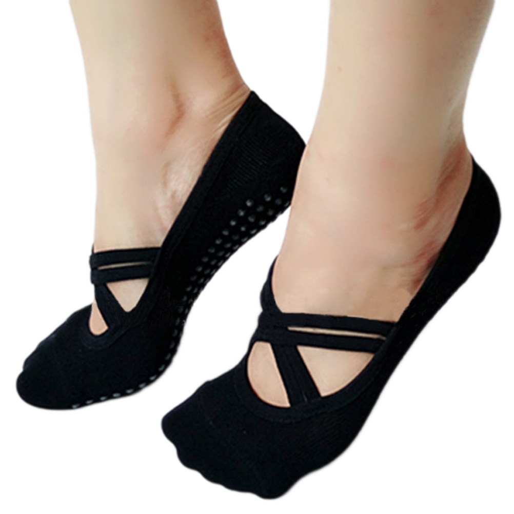 Grip Sock Yoga - Yoga Sokken Dames Zwart Antislip Pilates