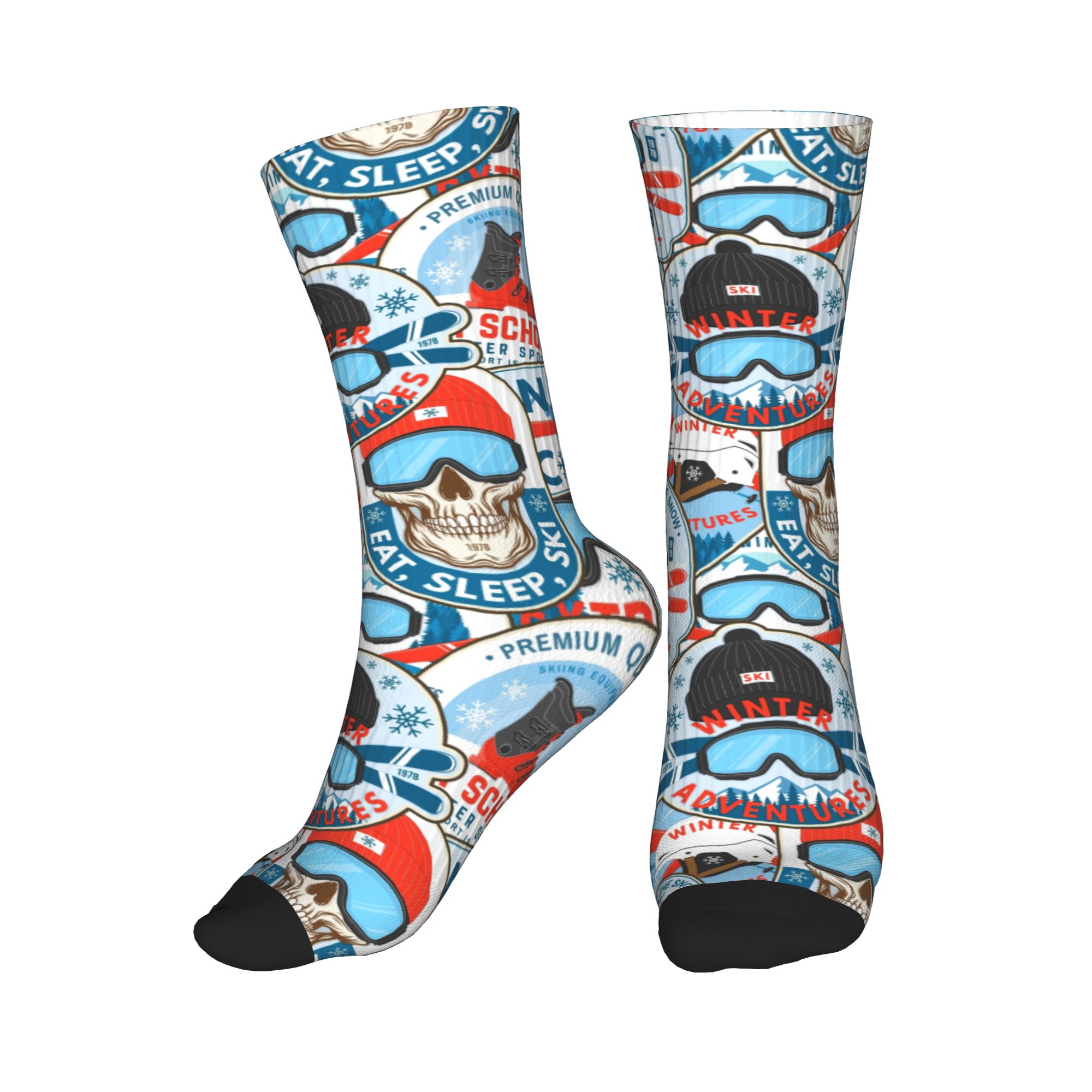 Vintage rood blauwe Ski Club n - Dress Sock Men recensie en prijs