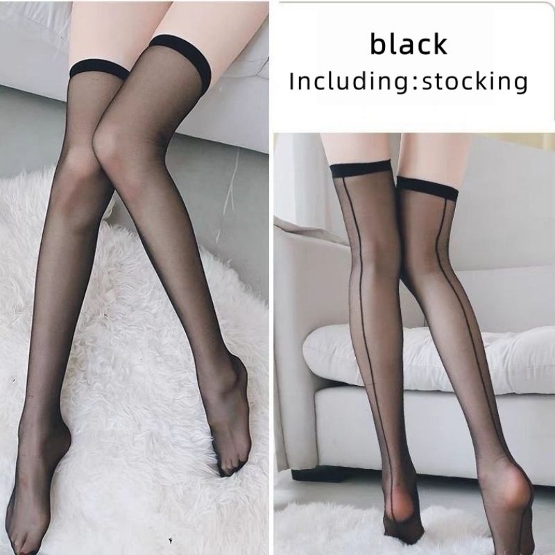 Verticale lijn hoge sokken voo - Thigh High Sock Stay Up recensie en prijs