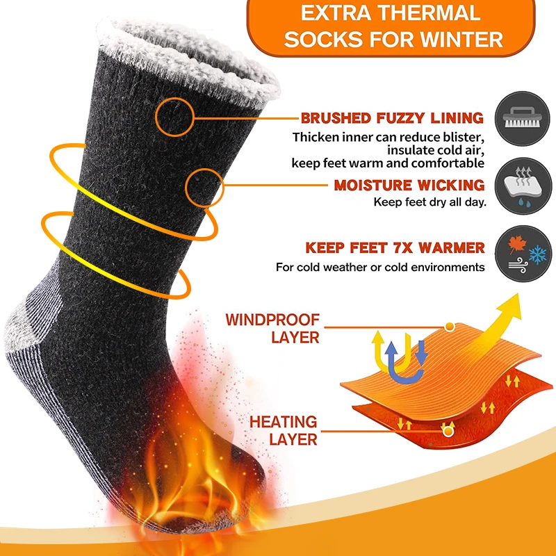 3 paar hoogwaardige dikkere wi - Thermal Sock Winter recensie en prijs