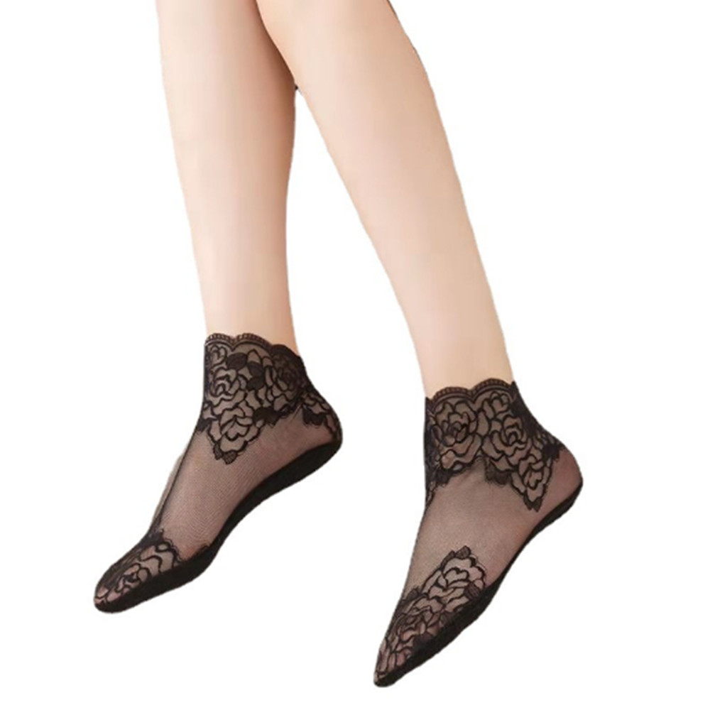 vrouw Kanten roze dunne sokken - Invisibility Sock Loafer recensie en prijs