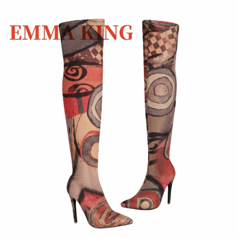 Dameslaarzen met kunstprint, h - Knee High Sock Women recensie en prijs