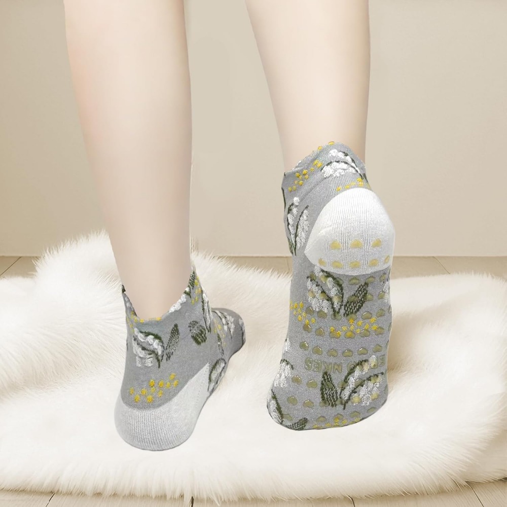 Yogasokken met bloemenjacquard - Grip Sock Yoga recensie en prijs