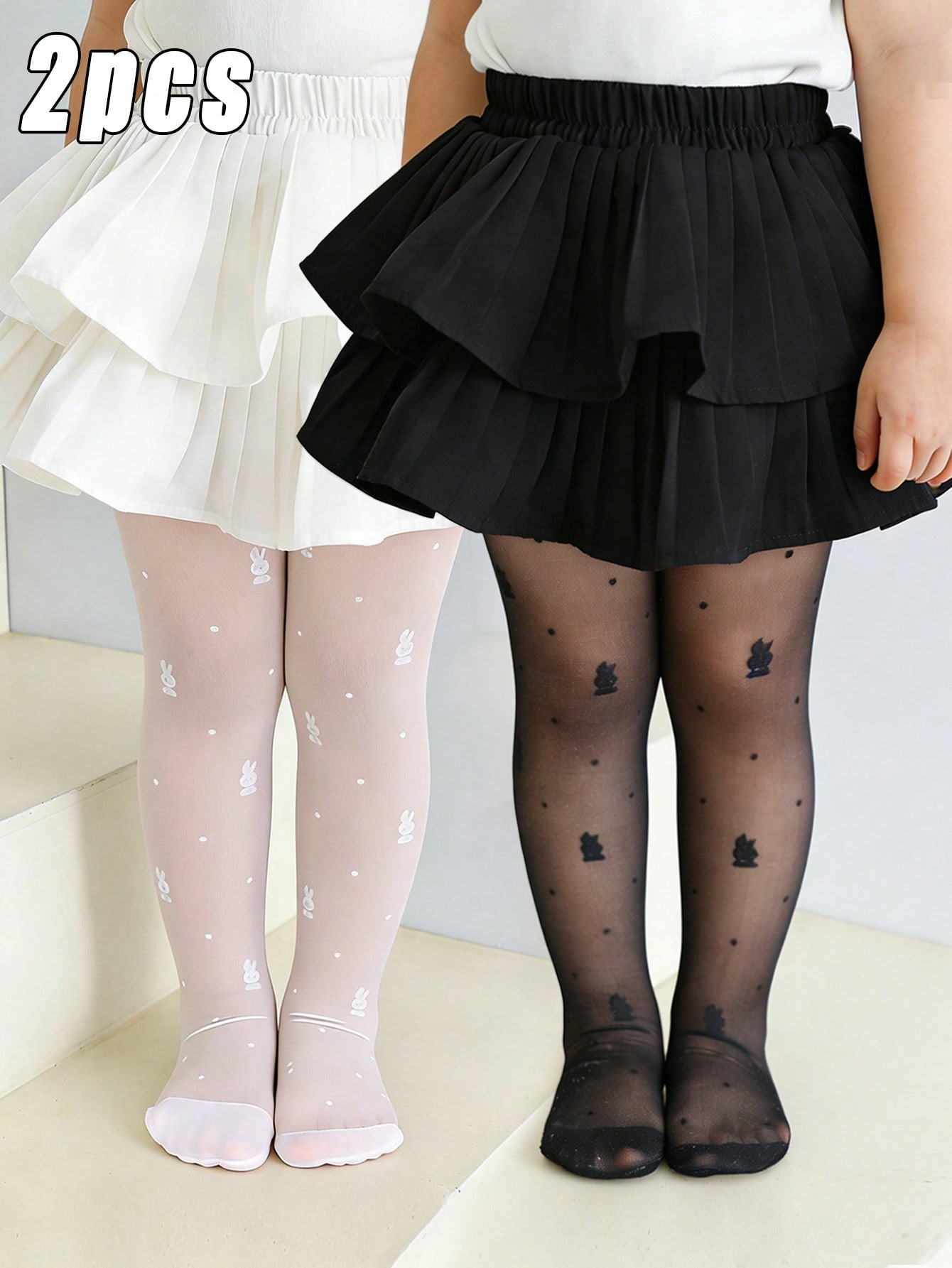 2Pack Peutermeisje Konijn Prin - Tights Pantyhose Sheer recensie en prijs