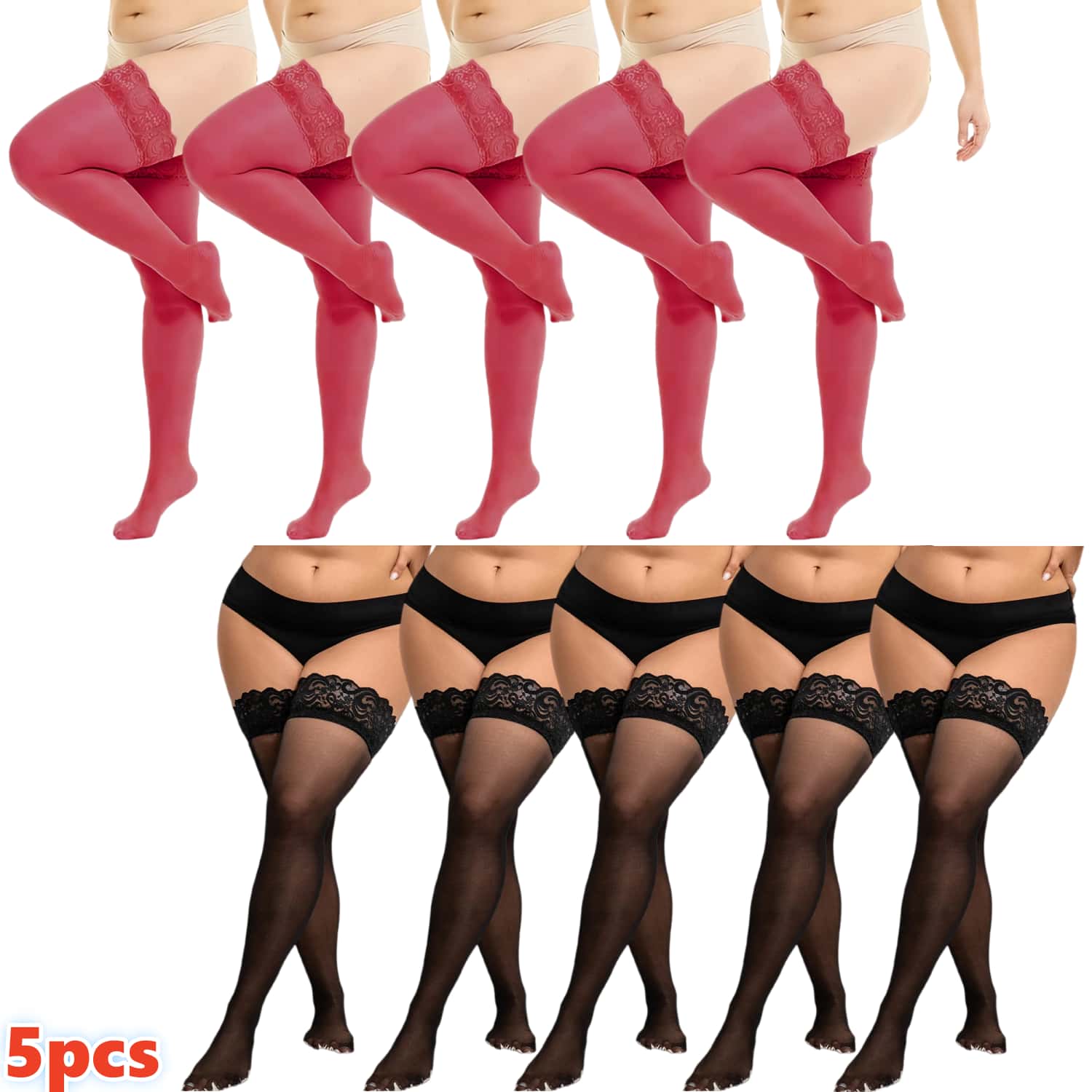 Plus size kanten kousen voor d - Thigh High Sock Stay Up recensie en prijs