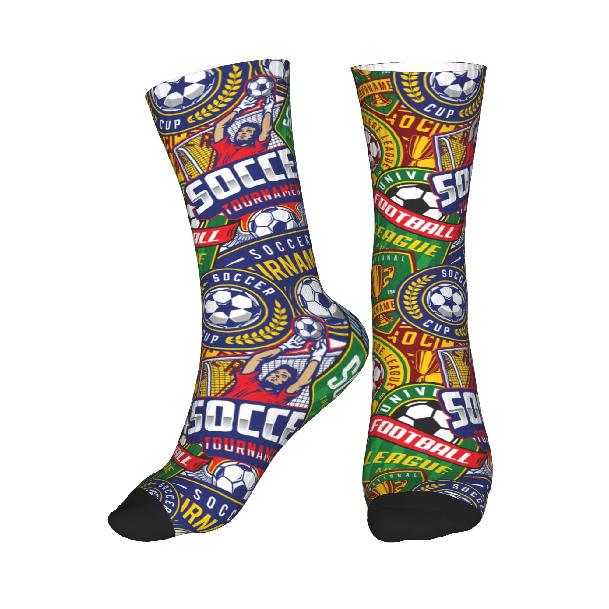 Retro voetbalbadge groen rood  - Dress Sock Men recensie en prijs