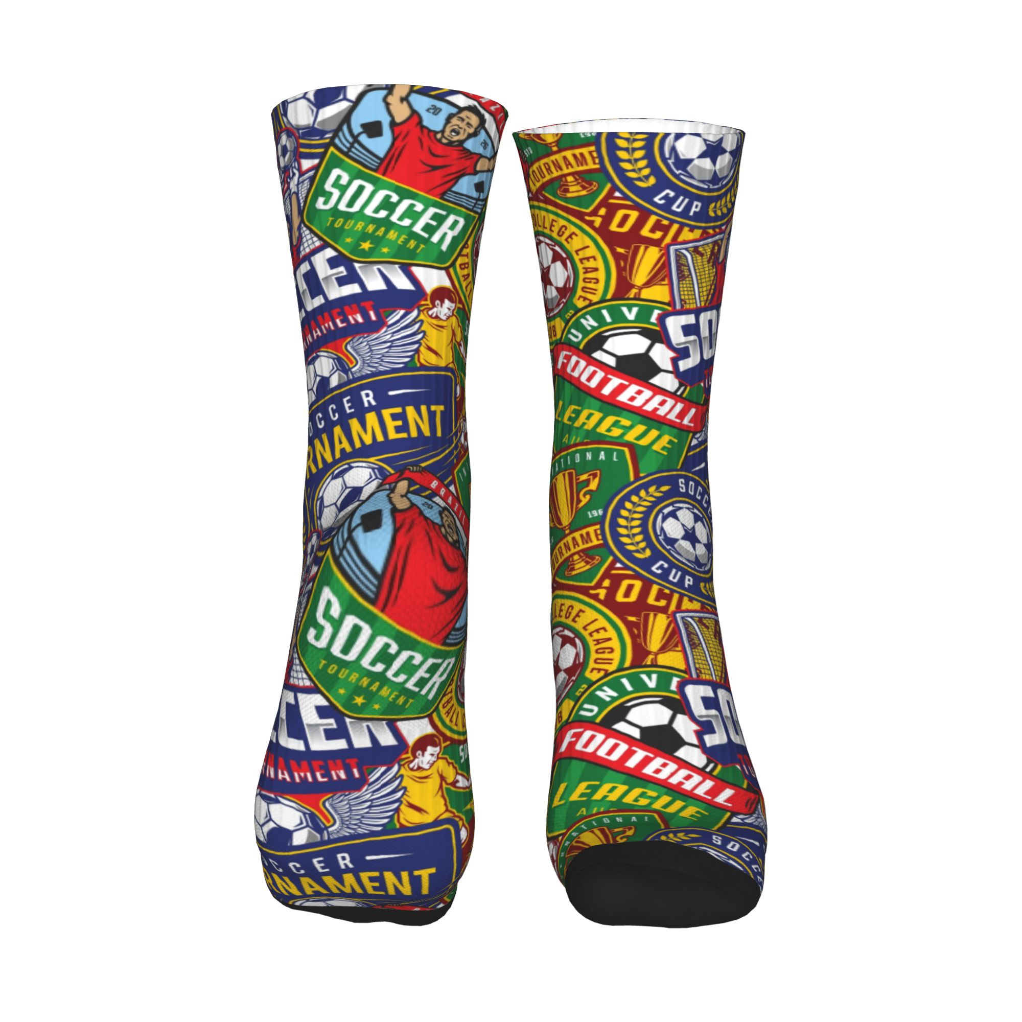 Retro voetbalbadge groen rood  - Dress Sock Men recensie en prijs