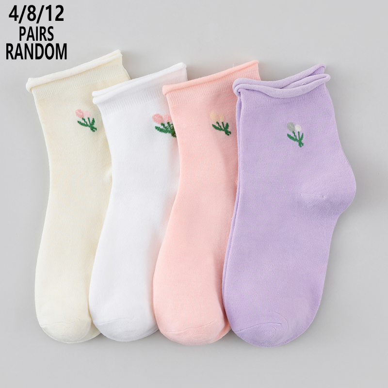 4/8/12 pakjes willekeurige dam - Cotton Crew Sock Pack recensie en prijs
