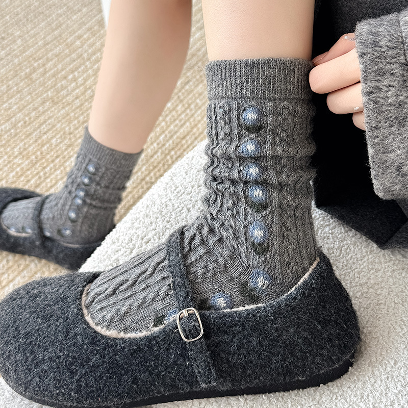 Koreaanse zoete bloemenwol hal - Boot Sock Slouchy recensie en prijs