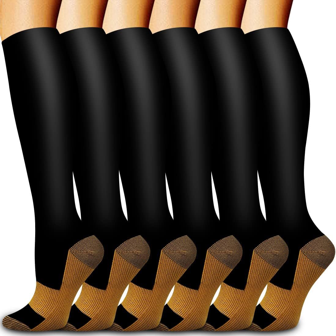 6-paar effen kleur koperen com - Compression Sock Medical recensie en prijs