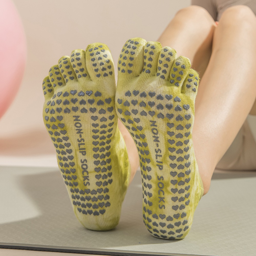 Tie-Dye yogasokken met vijf vi - Grip Sock Yoga recensie en prijs